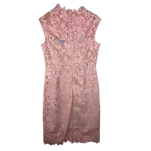 Antonio Melani Floral Detail Lace Sheath Midi‎ Dress size 10 Pink - Picture 5 of 7